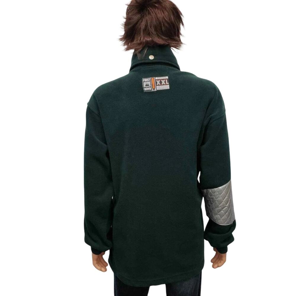 First Down Half Zip Packable Hood Pullover Fleece… - image 11